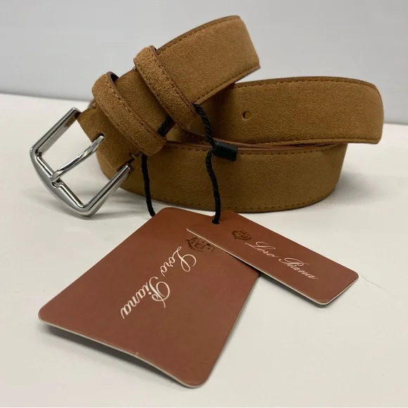 LORO PIANA Tan suede Leather Belt sz 50/125 - Picture 4 of 4
